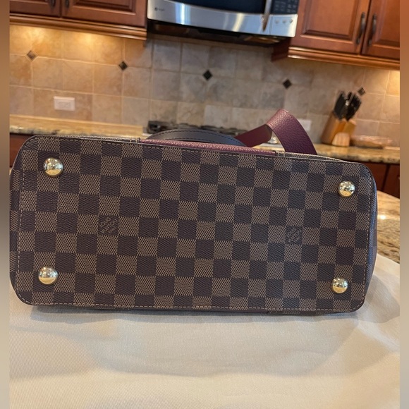 Authentic Louis Vuitton Damier Ebene Jersey in Bordeaux - Picture 2 of 8